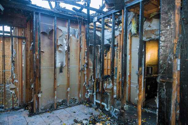 Professional Fire Damage Restoration technician working in Charlotte, NC